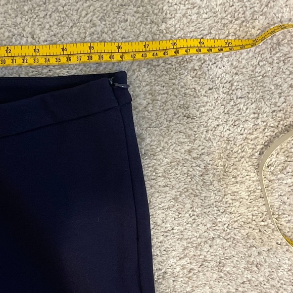 Merona Navy Blue Side Zip Stretch Dress Pants Size 12 Pre-owned - Picture 6 of 8